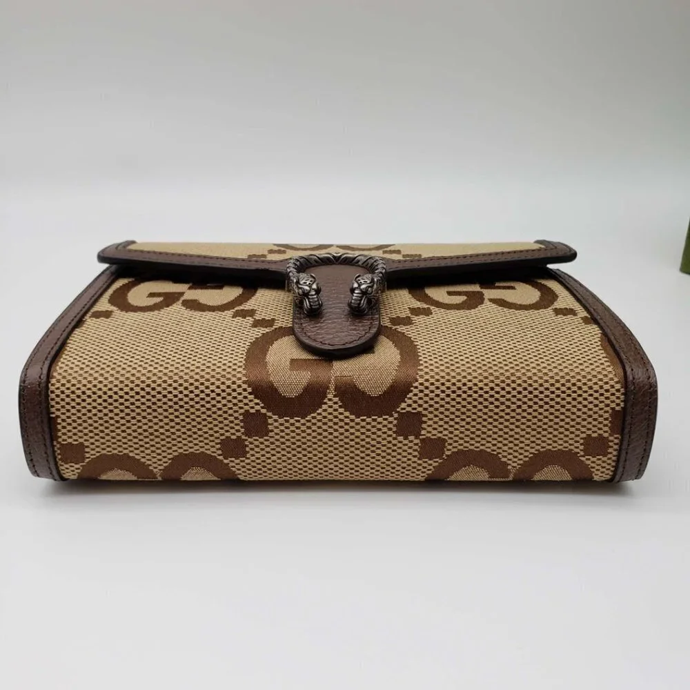 Gucci Dionysus GG Supreme Mini Chain Bag NWOT | Beige Monogram Canvas Crossbody - Picture 8 of 15